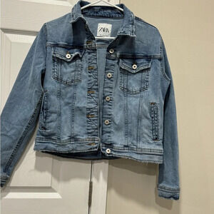 Zara Distressed Jean Jacket